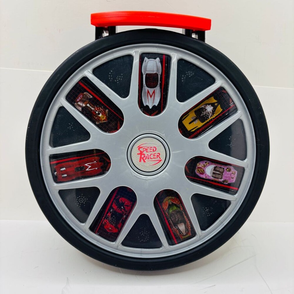 Black 2008 Speed Racer Carrying Case Launcher Movie Hot Wheels Red Handle M7710